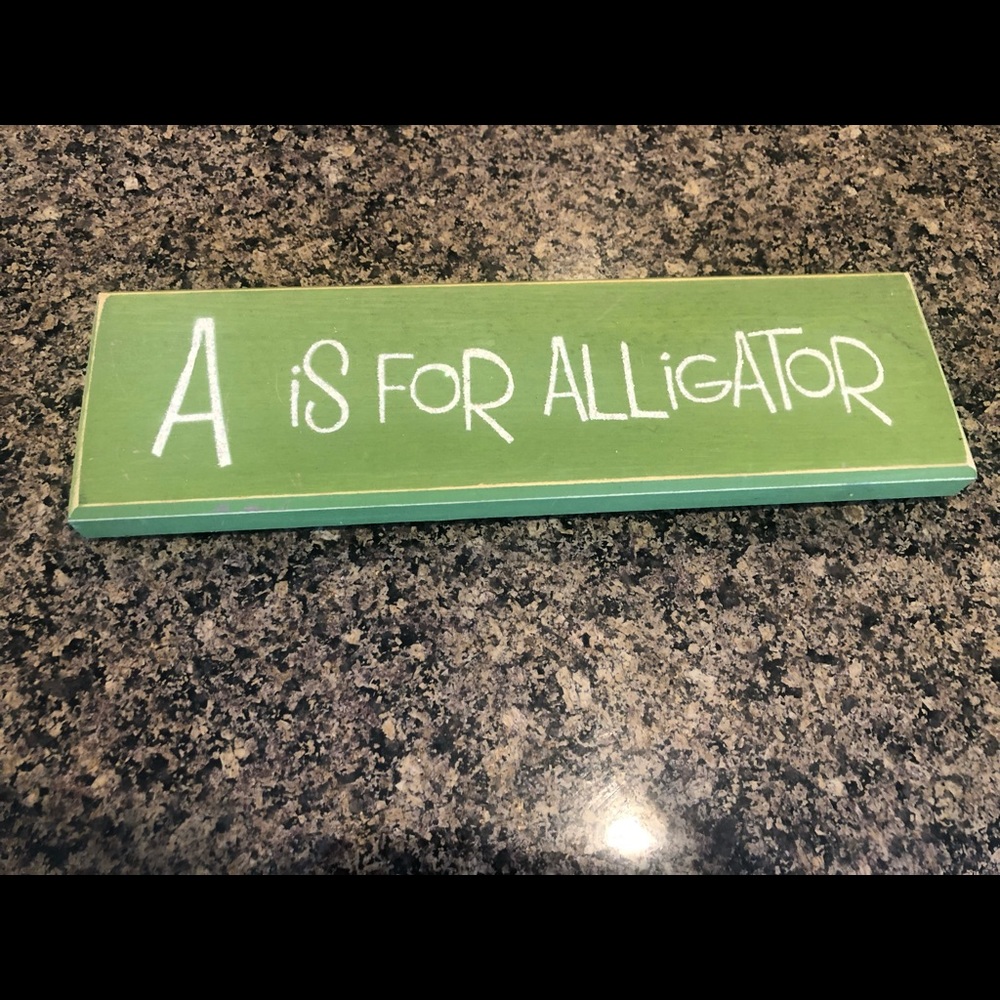 A is for alligator wall hanging